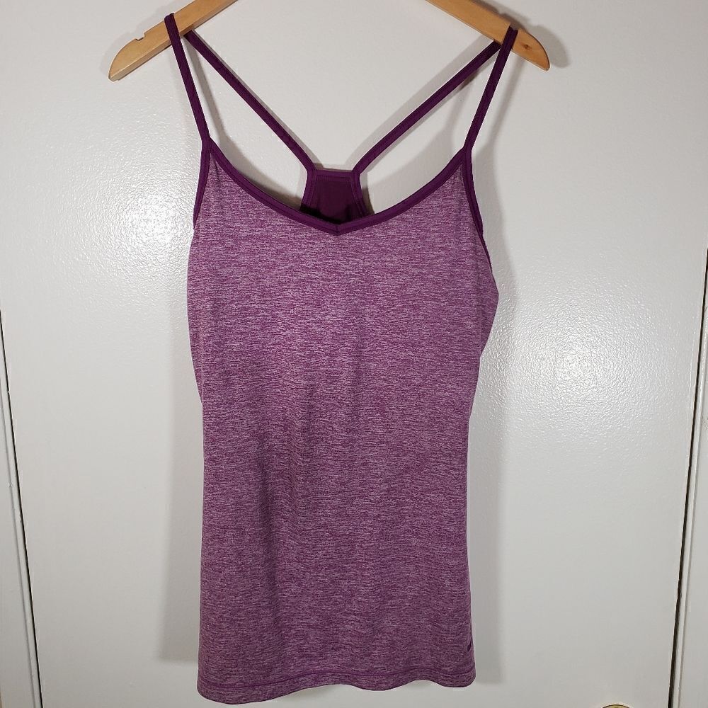 Nike Dry Fit Razor Back Active Athletic Yoga Tank with Built in Bra Size M